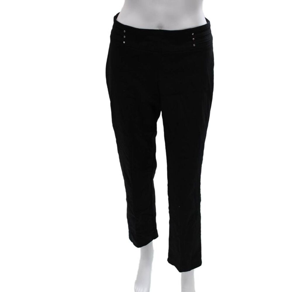 JM Collection Womens Ankle Pants Black Rayon Pull On Petites Size XS